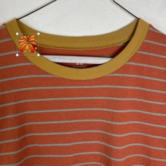 Madewell Tan and Red Striped Top - Picture 2 of 4